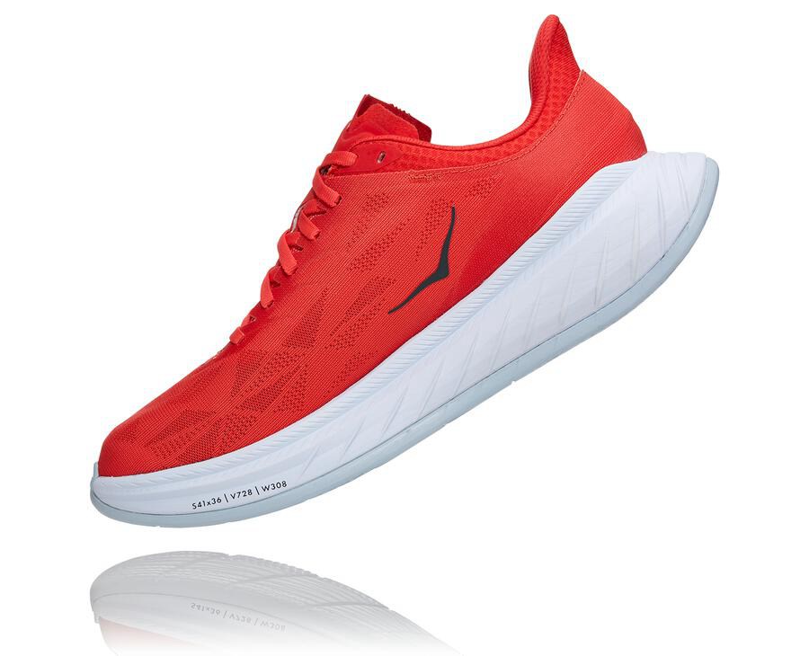 Tenis Hoka One One Masculino Vermelhas/Branco - Carbon X 2 - 782-VPFSKM